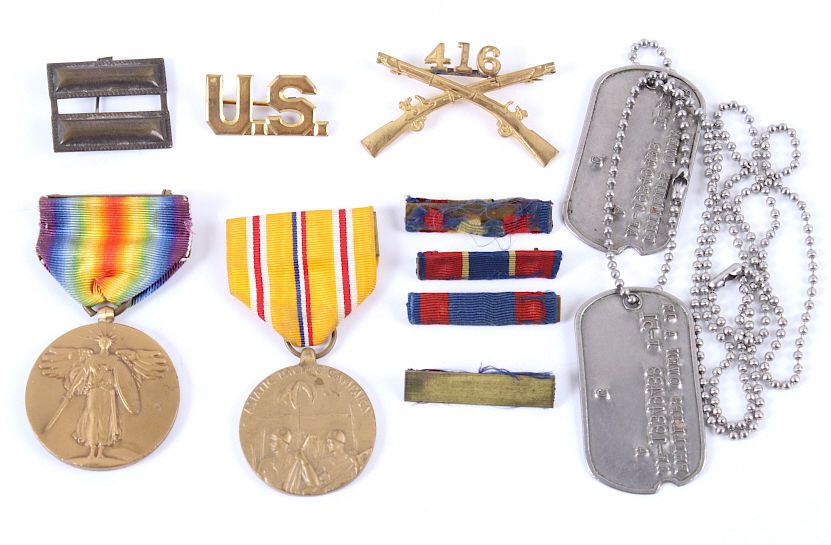 Appraisal: Collection of Assorted Military Pins and Medals Included in this