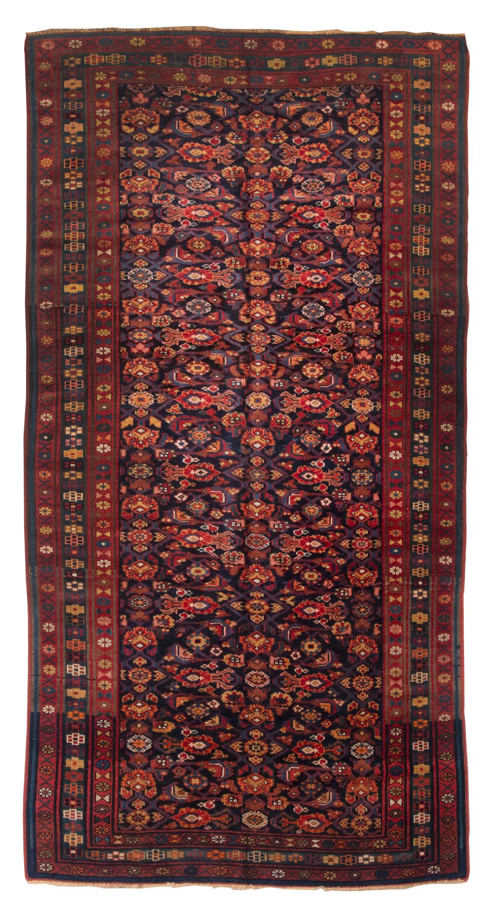 Appraisal: KURDISH GALLERY RUG ' X ' Mid th Century Columns