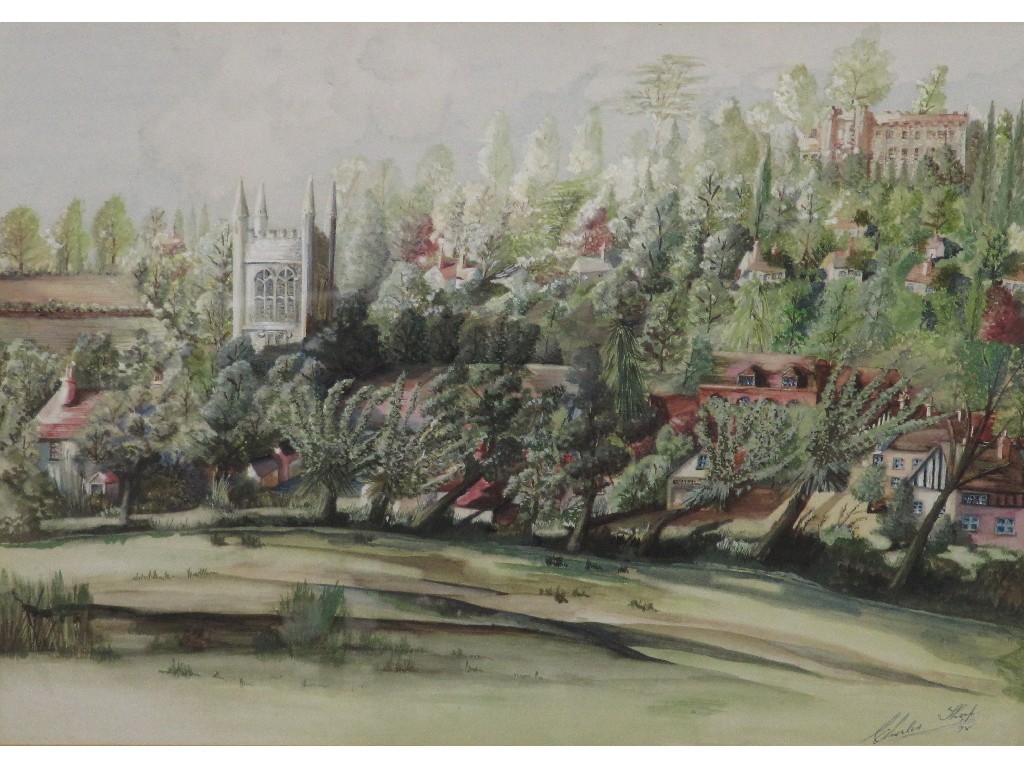 Appraisal: CHARLES THORP Watercolour 'Farnham' signed and dated