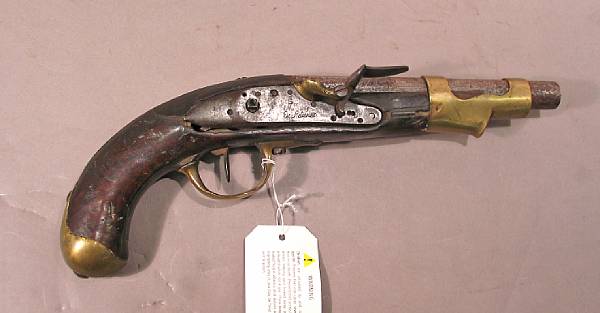 Appraisal: A French Model An flintlock cavalry pistol The inch caliber