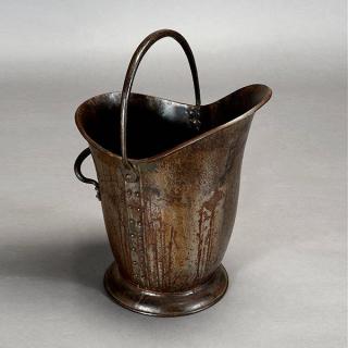 Appraisal: Iron Coal Scuttle Attributed Spittle Brothers Birmingham Height inches