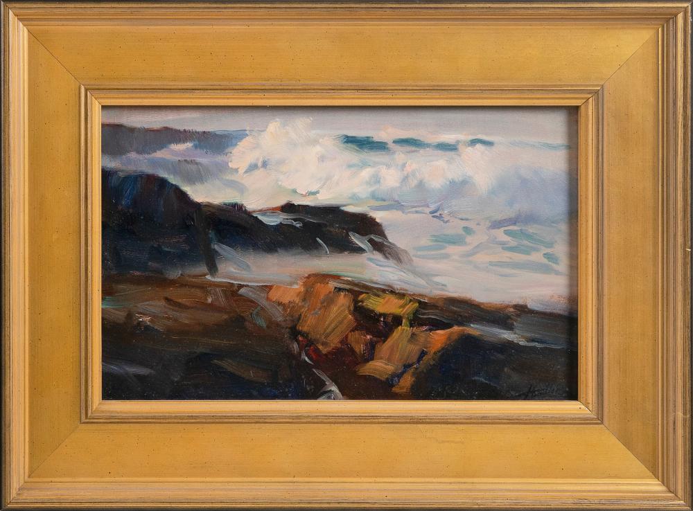 Appraisal: FRANK HANDLEN MAINE NEW JERSEY B WAVES CRASHING ON THE