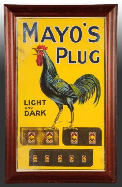 Appraisal: Canvas Mayo's Plug Tobacco Banner Description Circa s Framed under