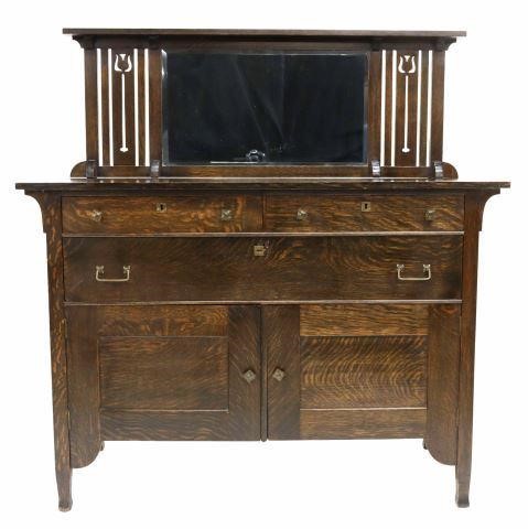 Appraisal: American Arts and Crafts oak sideboard The Luce Furniture Company