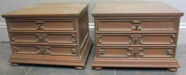 Appraisal: A Pair of Vintage Miniature William Mary Style Drawer Chests