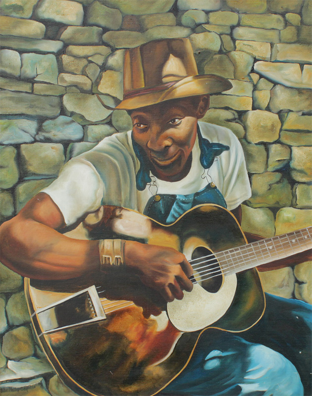 Appraisal: CAPELLO John Philip American - ''Folk Singer'' Oil Canvas ''