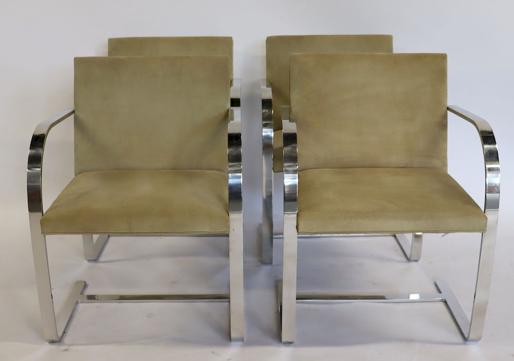 Appraisal: KNOLL Ludwig Mies Van Der Rohe BRNO Arm Chairs Signed