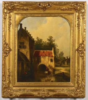 Appraisal: Dutch School Landscape painting Dutch School th century oil on