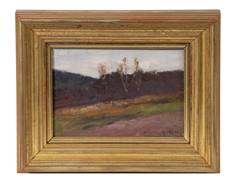 Appraisal: GEORGE WILLIAM WHITAKER RI NY MA - Miniature Autumn Landscape