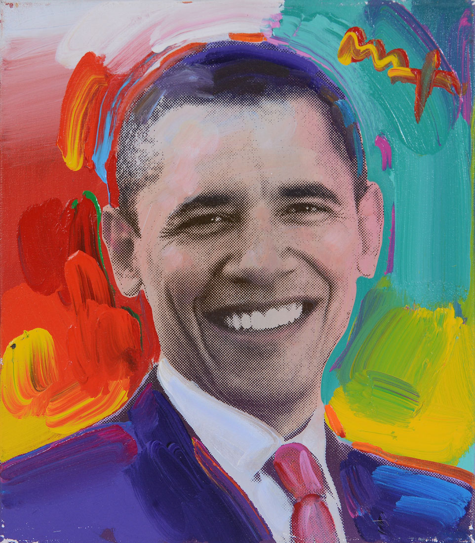 Appraisal: MAX Peter American - ''Obama to the Max'' Acrylic Lithograph