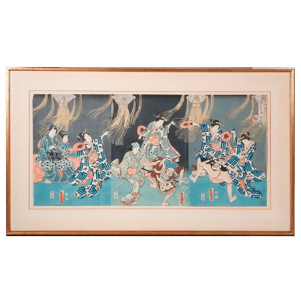 Appraisal: Toyokuni III - Japanese woodblock print Artist Toyokuni III -