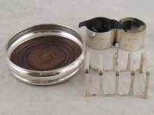 Appraisal: A pair of heavy silver napkin rings London a silver