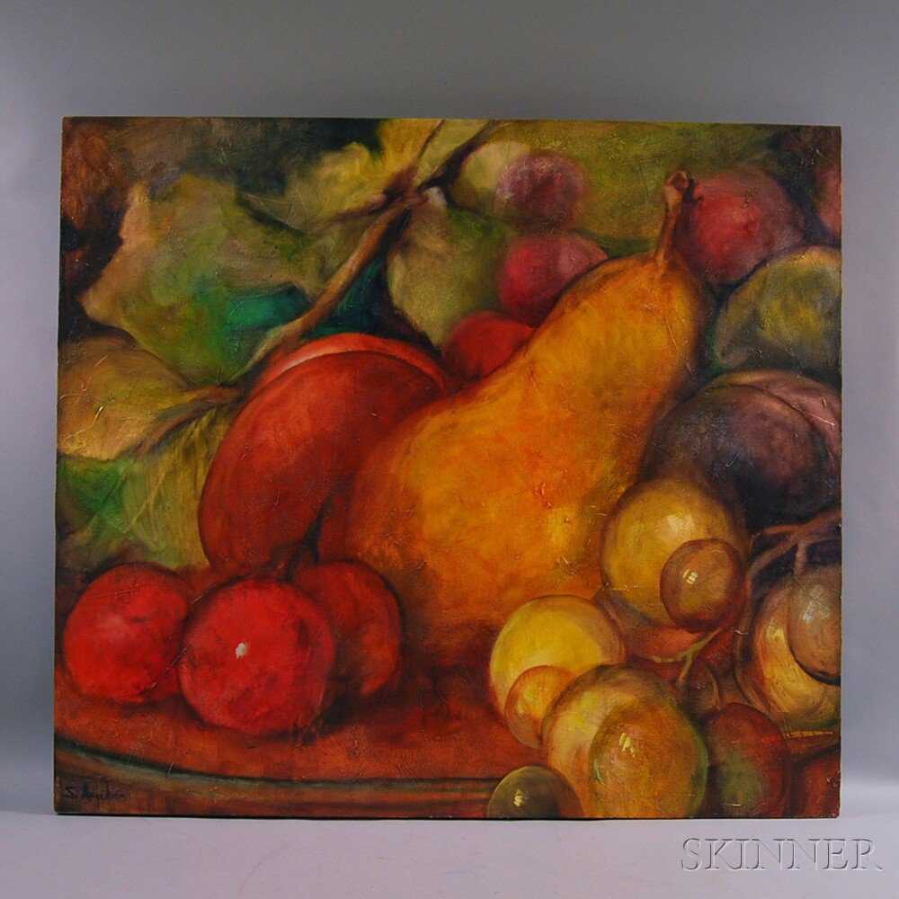 Appraisal: Sylvia Angeli American b Still Life with Fruit Signed S