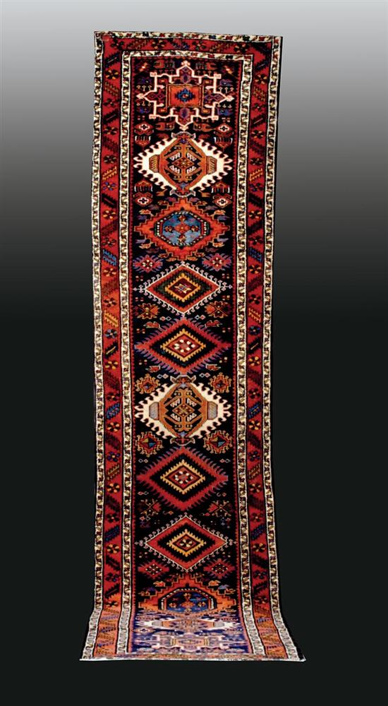 Appraisal: Antique Persian Serapi runner carca ' x ' Provenance Property