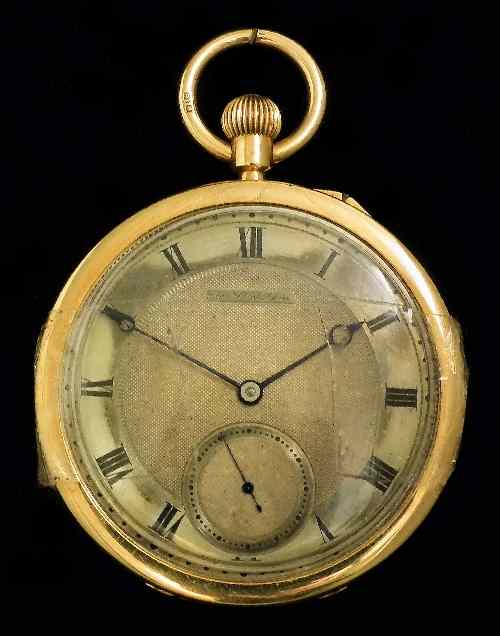 Appraisal: A George V gentleman's ct gold cased open faced keyless