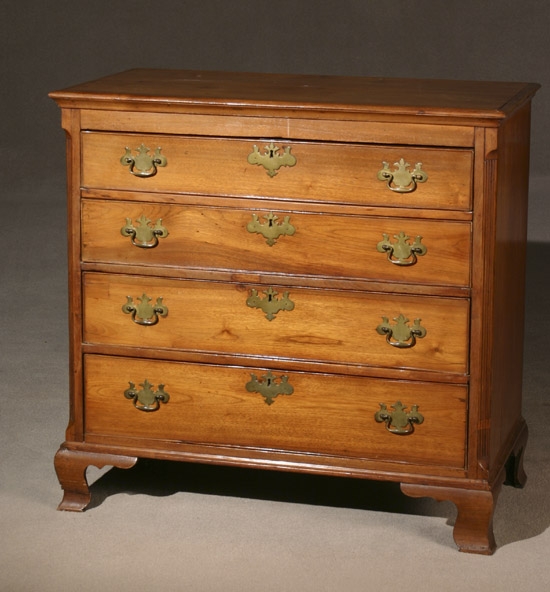 Appraisal: Chippendale Walnut Chest of Drawers Pennsylvania Circa - Brasses and