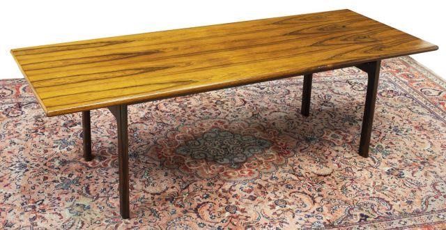 Appraisal: Danish mid-century modern rosewood low coffee table c s rectangular