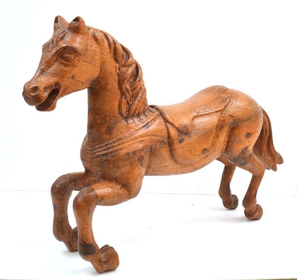 Appraisal: A CARVED BALTIC PINE MERRY GO ROUND HORSE