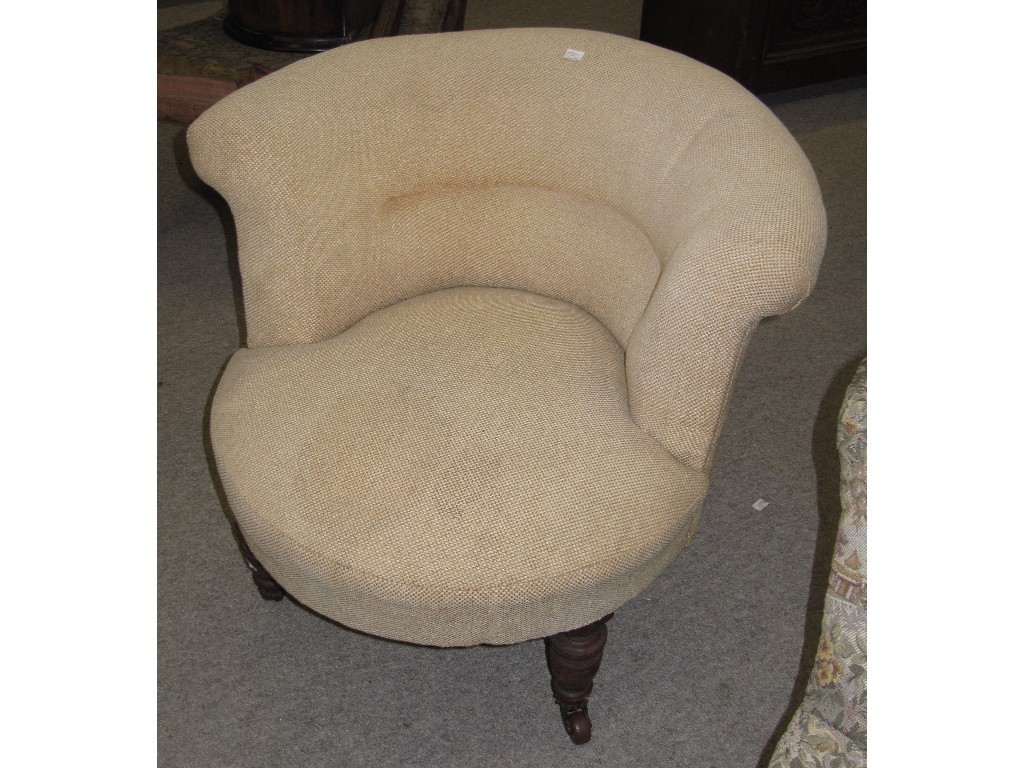 Appraisal: Victorian fabric converted nursing chair