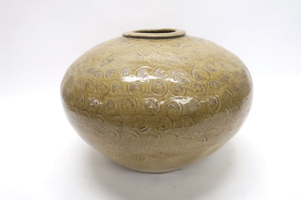 Appraisal: Large Chinese Pottery Jar Warring states style possibly of the