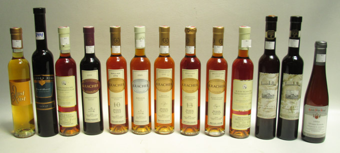 Appraisal: THIRTEEN HALF-SIZE ML BOTTLES OF VINTAGE WORLD DESSERT WINES Kracher