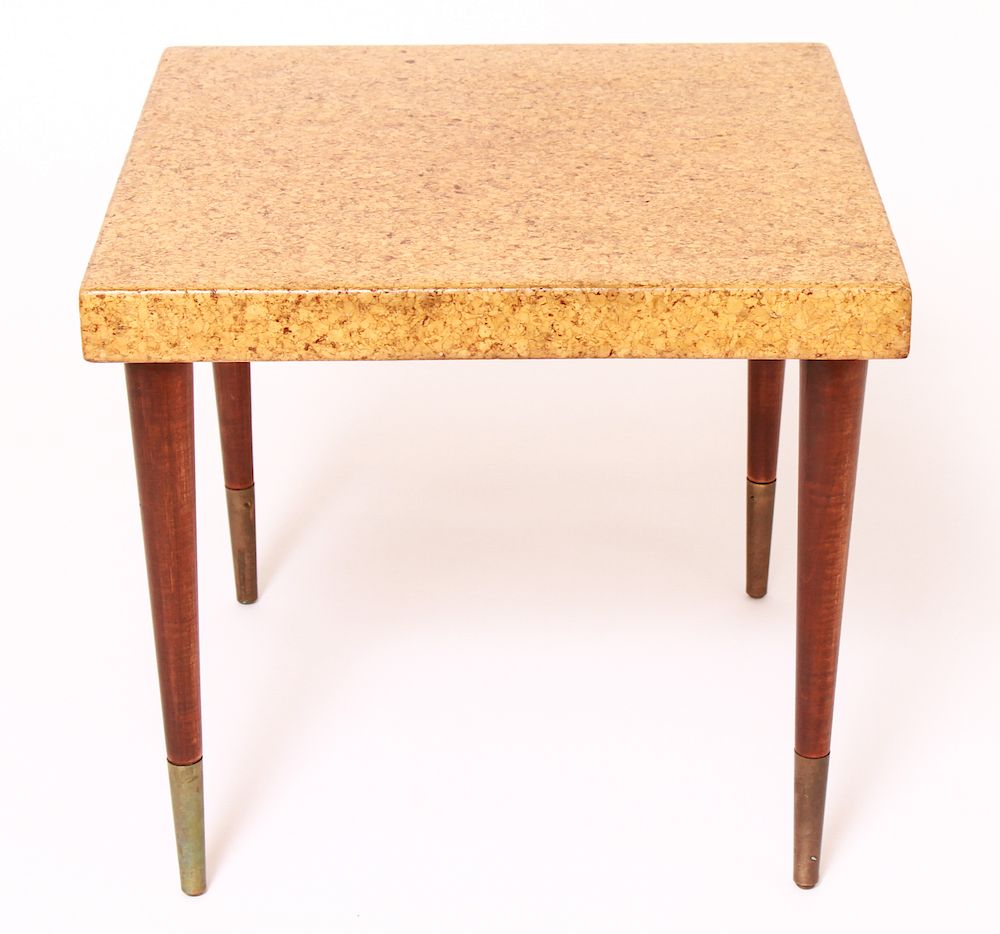 Appraisal: Paul Frankl Cork Square Top Occasional Table Paul Frankl for