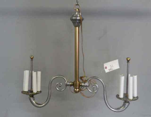 Appraisal: Billiard Fixture with Arms and Lights From a Manhattan lighting