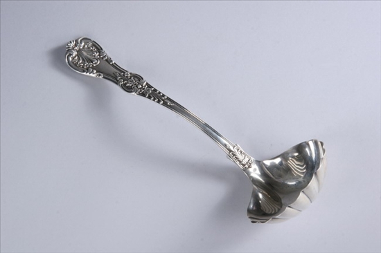 Appraisal: TIFFANY CO STERLING LADLE late th century English King pattern