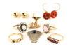 Appraisal: JEWELRY LOT -Eight piece lot consisting of K yellow gold