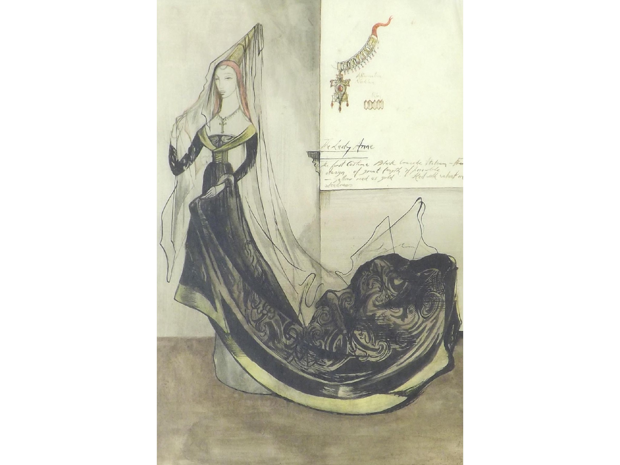 Appraisal: Leslie Hurry - - 'Costume Design for the Lady Anne