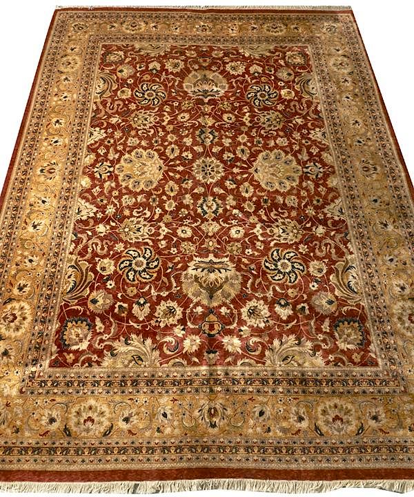 Appraisal: Roomsize Pakistani carpet Appx ' x ' Roomsize Pakistani carpet