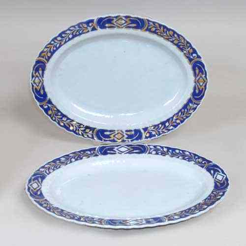 Appraisal: A Pair of Chinese Export Neoclassical Porcelain Platters circa each