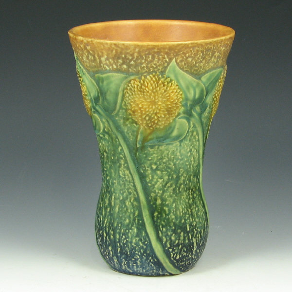 Appraisal: Roseville Sunflower - Flaring Vase - Mint Roseville Sunflower -