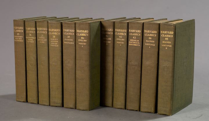 Appraisal: Forty-Nine-Volume Clothbound Set of the Harvard Classics P F Collier