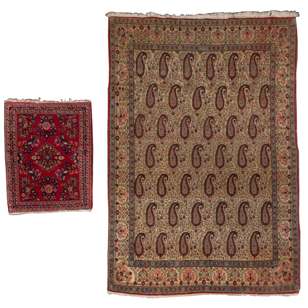 Appraisal: PERSIAN WOOL RUGS items including handwoven having a paisley motif