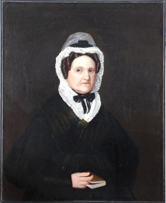 Appraisal: PORTRAIT OF A LADY IN A SHAWL AND A LACE-TRIMMED