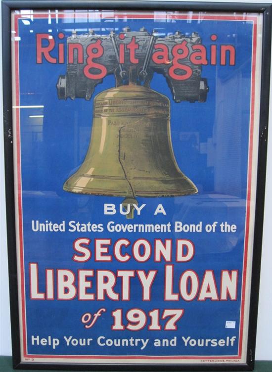 Appraisal: RING IT AGAIN SECOND LIBERTY LOAN OF WWI POSTER Ketterlinus