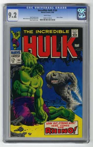 Appraisal: Incredible Hulk CGC Marvel Comics Gary Friedrich story with Marie