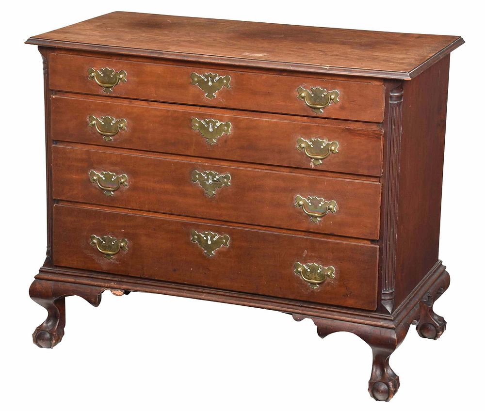 Appraisal: Connecticut Chippendale Cherry Chest of Drawers Litchfield County Connecticut late