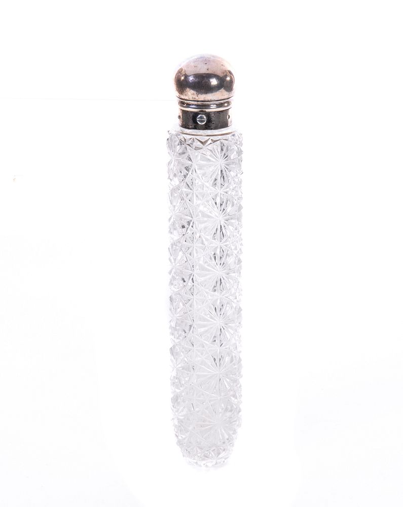 Appraisal: Large Sterling ABP Cut Glass Perfume Large Sterling ABP Cut