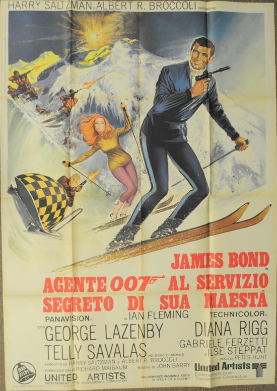 Appraisal: On Her Majesty's Secret Service poster Due Folio Italian Al