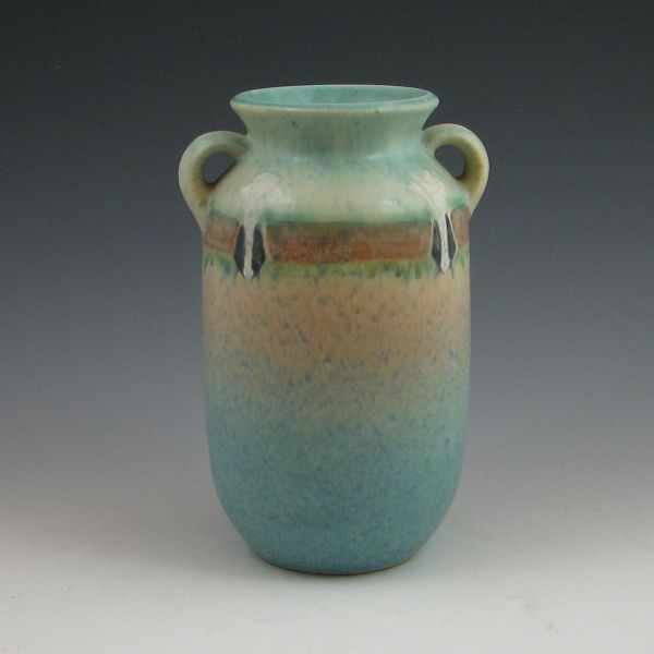 Appraisal: Roseville Montacello - '' vase in blue Marked in red