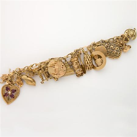 Appraisal: Gold Charm Bracelet Estimate -