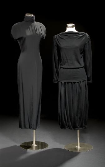 Appraisal: Three-Piece Group of 's Black Evening Wear consisting of a