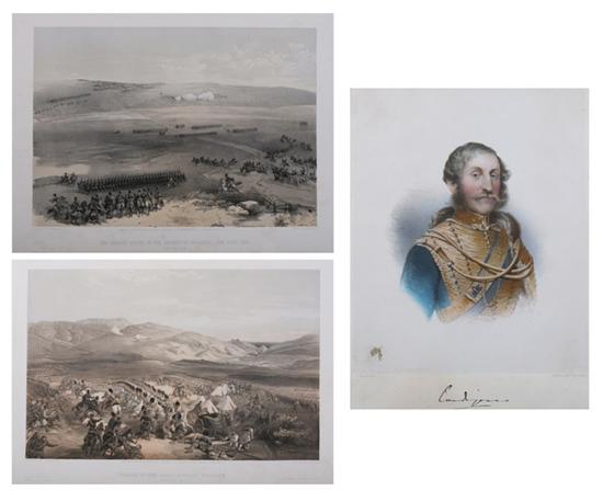 Appraisal: THREE PRINTS RELATING TO THE BATTLE OF BALACLAVA best known