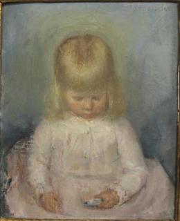 Appraisal: John T Coolidge American Depicting a seated little girl signed