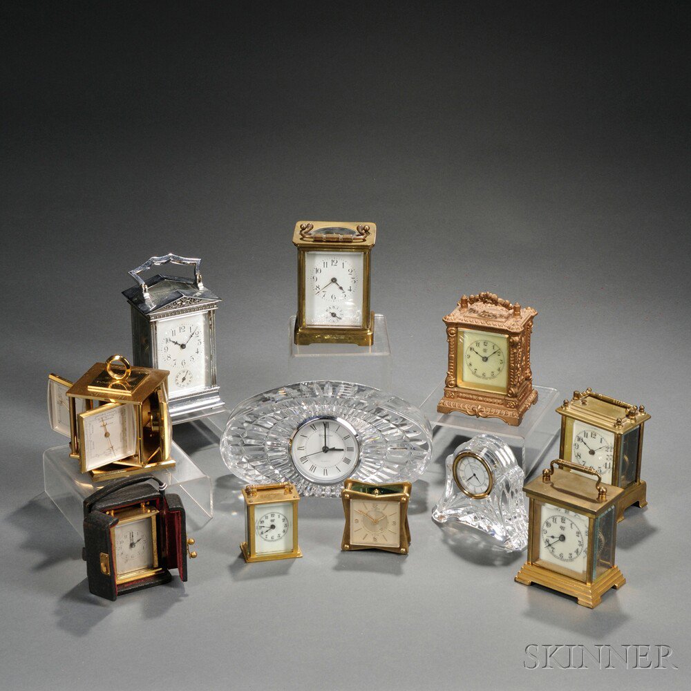 Appraisal: Eleven Small Carriage and Desk Clocks various makers including five