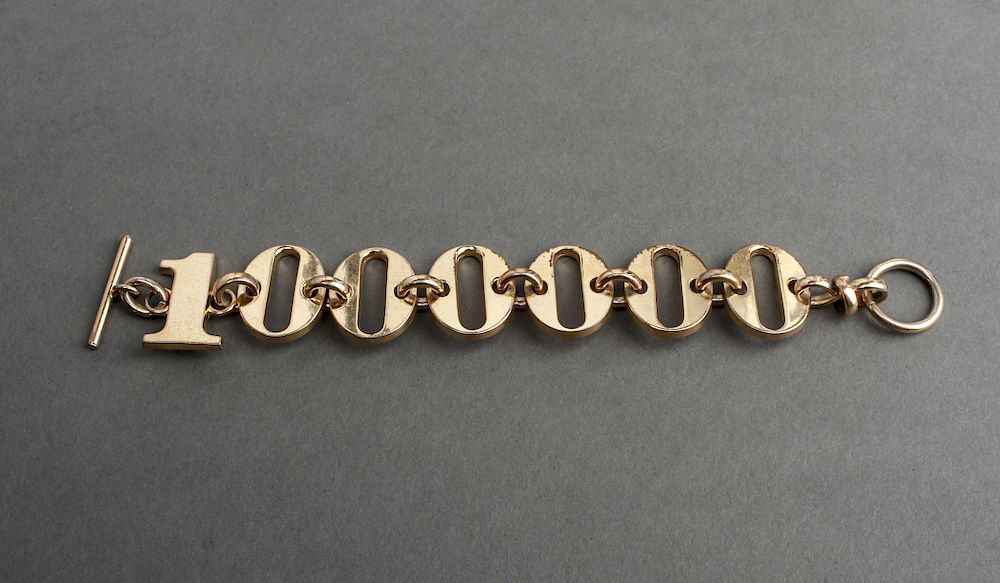 Appraisal: Christian Dior Million Dollar Gold-Tone Bracelet Christian Dior Million Dollar