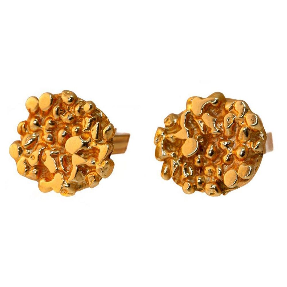 Appraisal: Pair of k Gold Nugget Cufflinks gross weight approximately grams