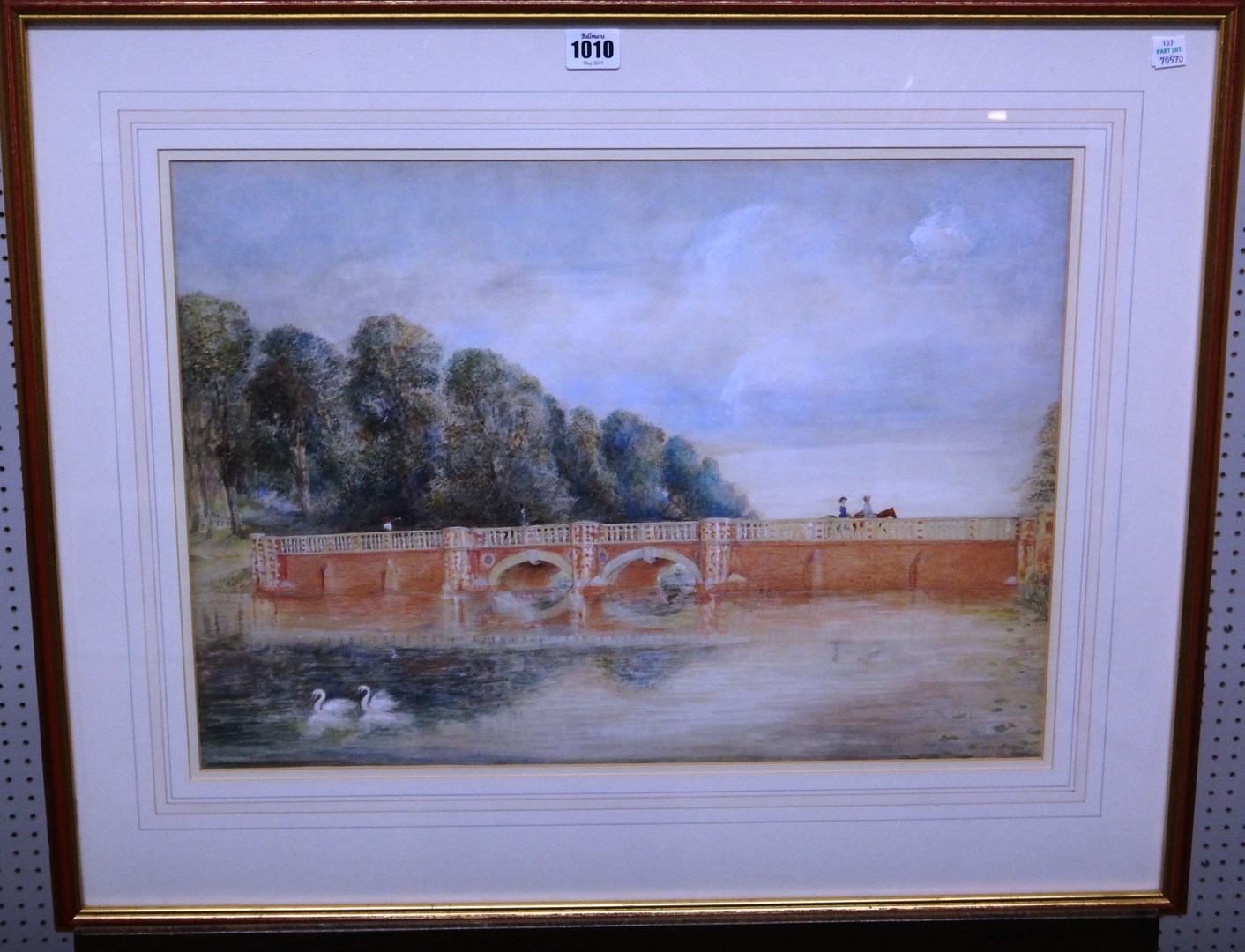 Appraisal: J W Sage th century The Bridge at Bramshill watercolour